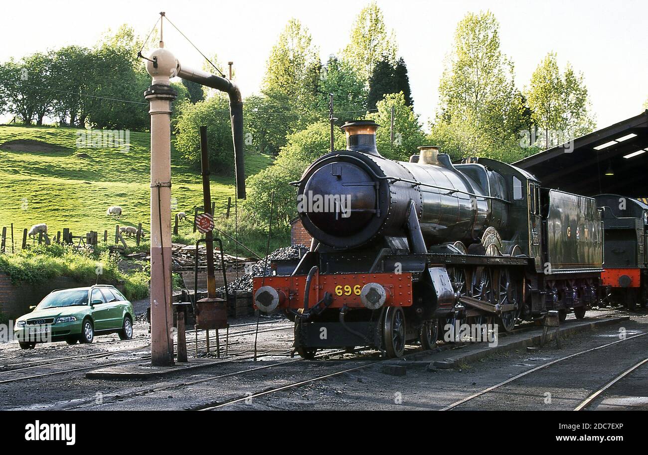 6920 Raveningham Hall on the West Somerset Railway at Minehead station 1996 Stock Photo