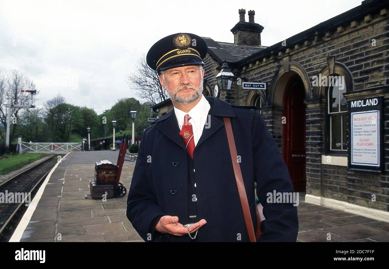 Oakworth Station on the Keighley And Worth Valley Railway West Yorkshire. UK Stock Photo