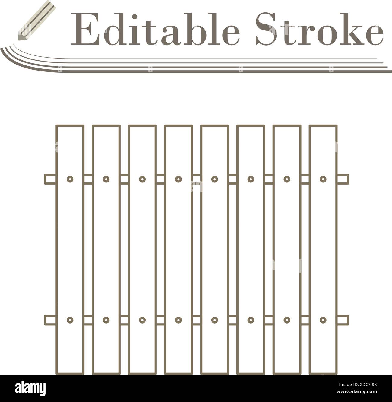 Slats in fence Stock Vector Images - Alamy