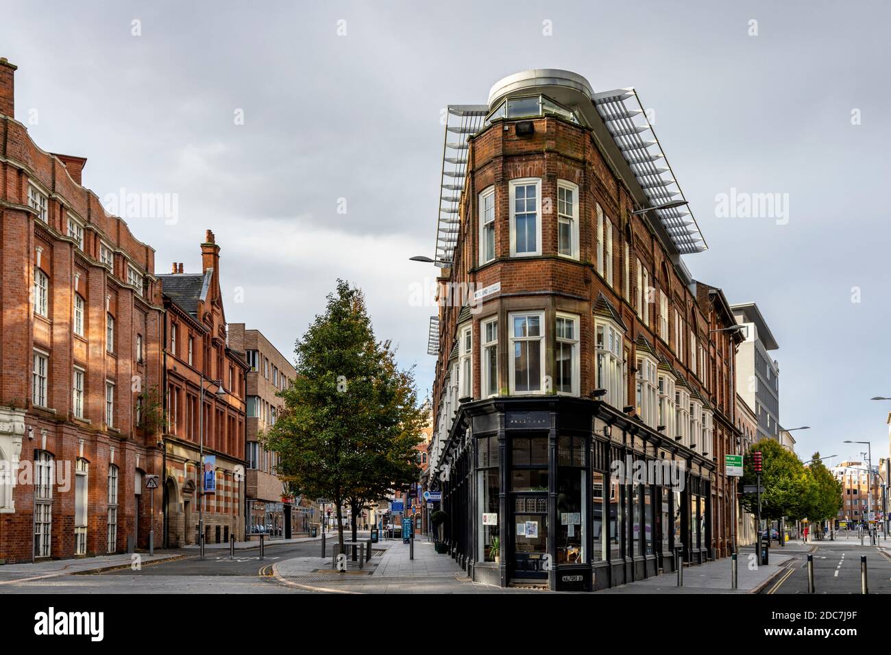 The Exchange Building,  Rutland Street, Leicester, built in 1888 as a block of shops and offices, designed by Leicester architect Stockdale Harrison. Stock Photo