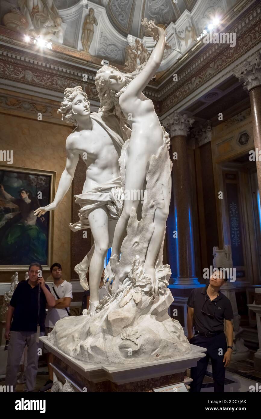 ROME, ITALY - AUGUST 24, 2018: Gian Lorenzo Bernini masterpiece, Apollo e Dafne, dated 1625 Stock Photo