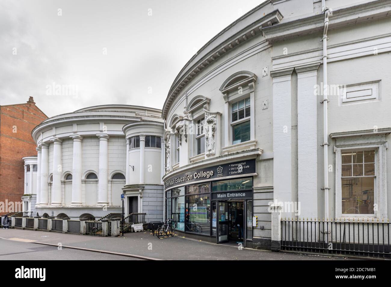 City Library building and Hanson Hall , Belvoir Street , Leicester Stock Photo