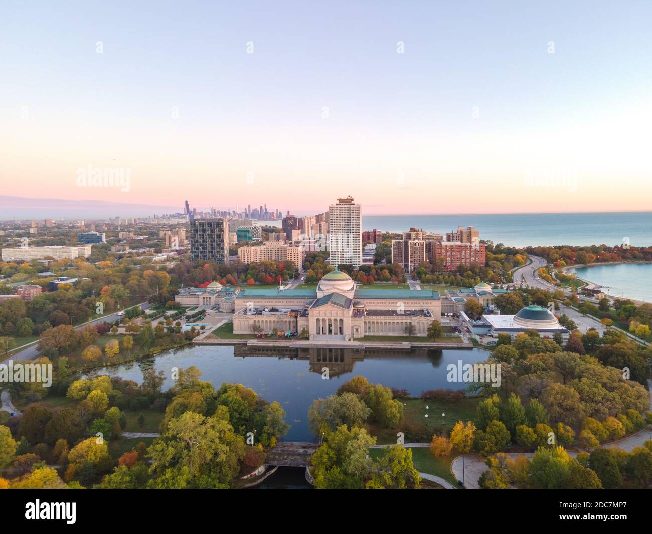 Aerial Views of Loyola University Chicago Stock Photo
