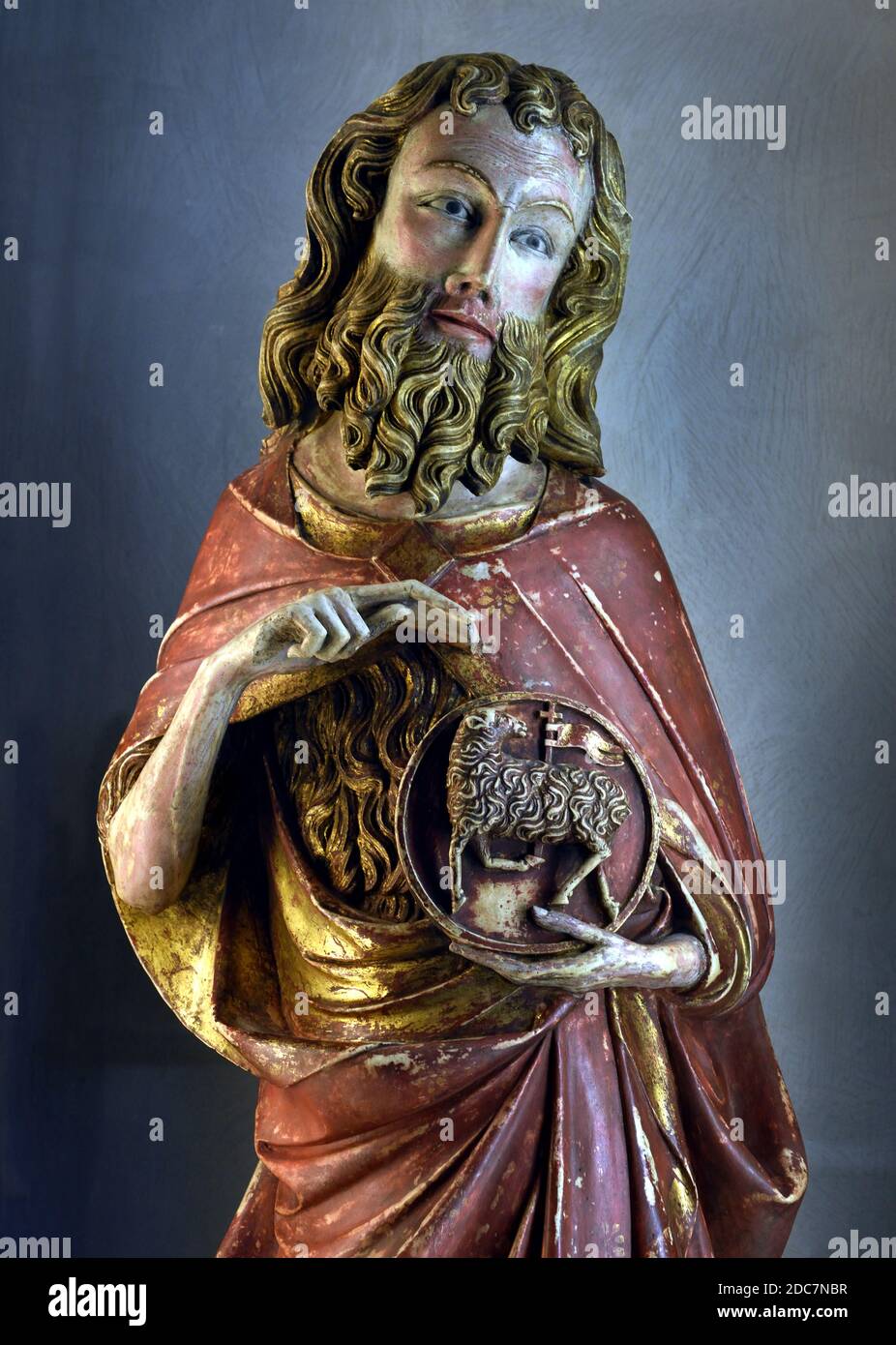 Saint Jean Baptiste 14th Century Albatre ( provient de Saint Jean de Maurienne ) Catalogne - Catalonia France, French, Spain, Spanish, ) Stock Photo