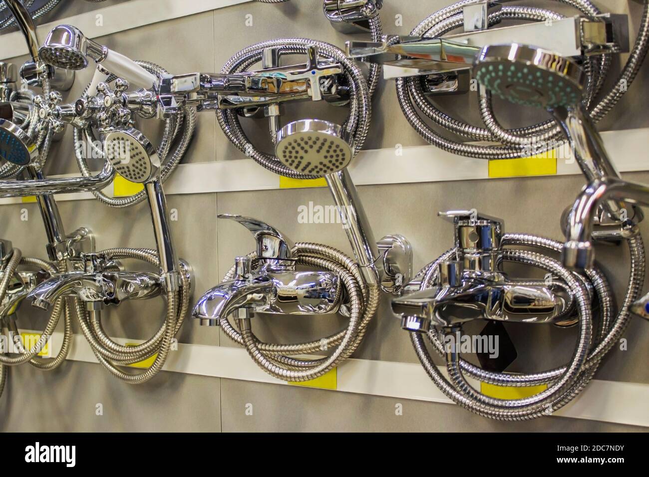 hardware store. selling faucet water. Plumbing Foto Stock Photo Alamy