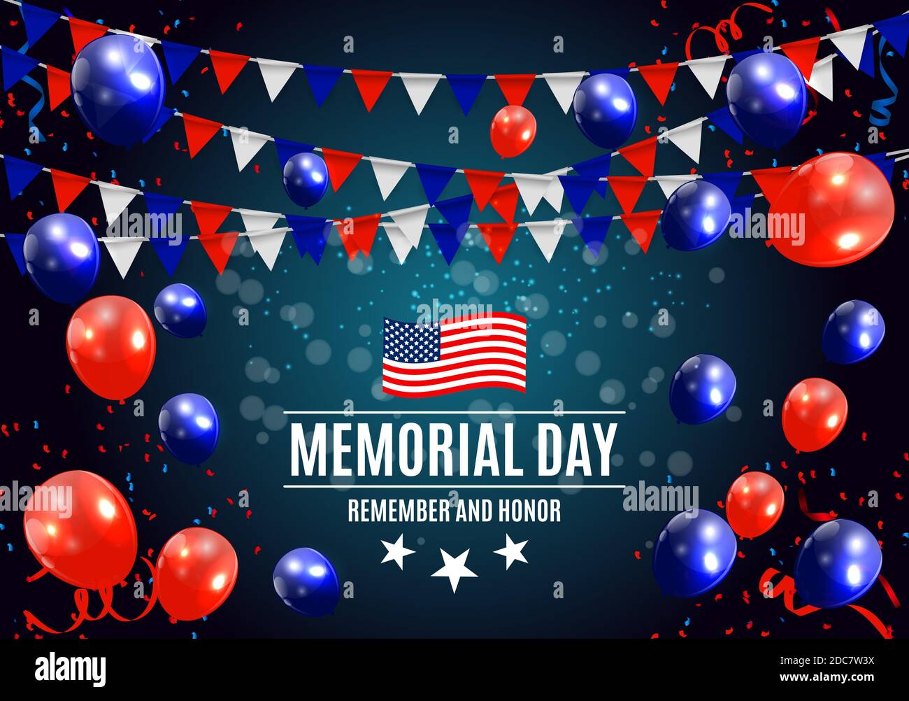 Memorial Day in USA Background Template Illustration Stock Photo - Alamy
