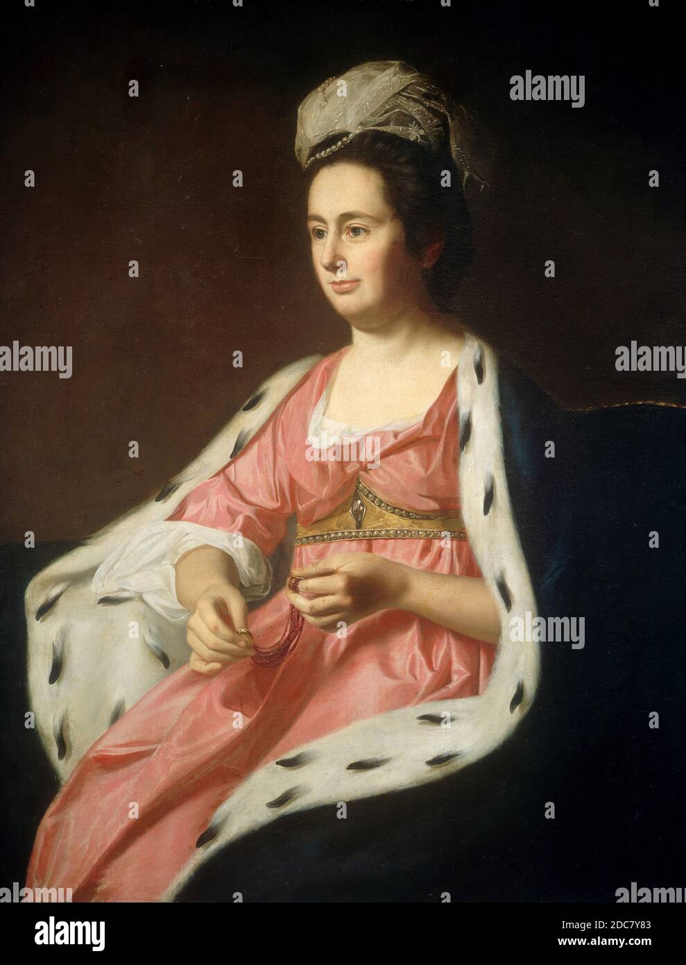 John Singleton Copley, (painter), American, 1738 - 1815, Abigail Smith Babcock (Mrs. Adam Babcock), c. 1774, oil on canvas, overall: 116.8 x 90.8 cm (46 x 35 3/4 in.), framed: 140.3 x 115.9 x 7 cm (55 1/4 x 45 5/8 x 2 3/4 in Stock Photo