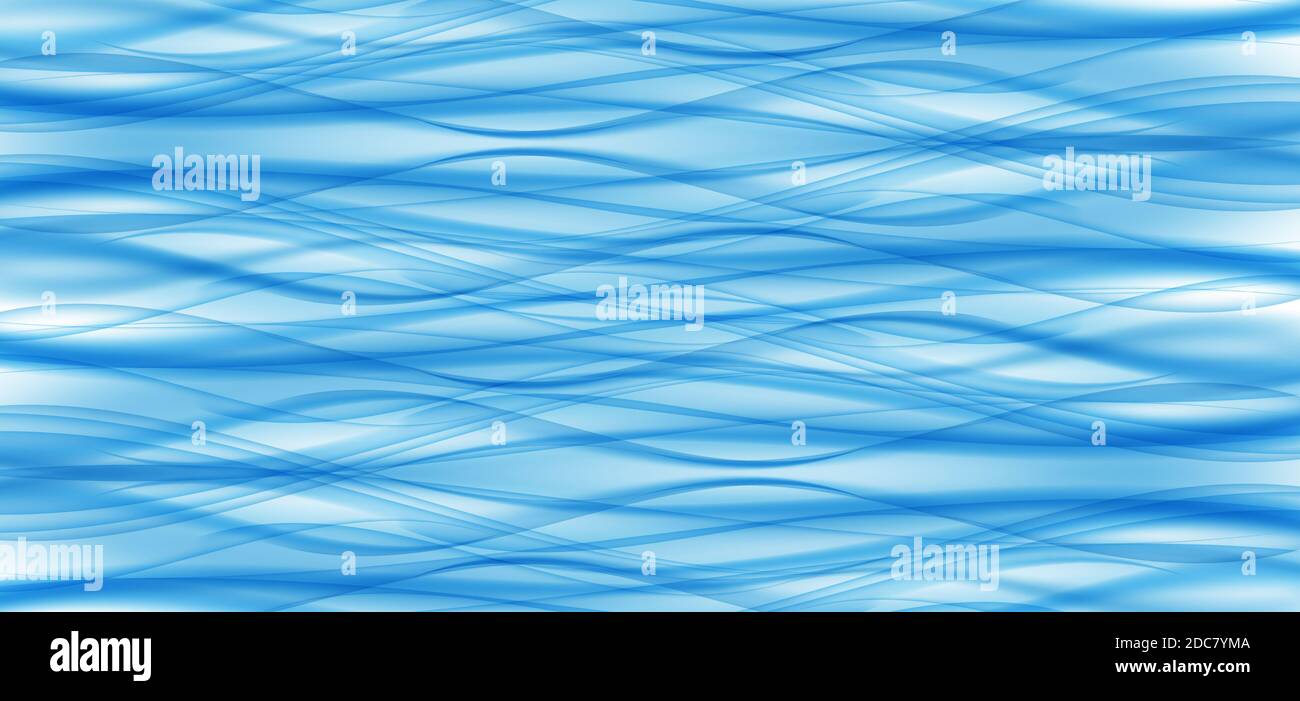 Abstract Blue Wave on White Background. Illustration Stock Photo - Alamy
