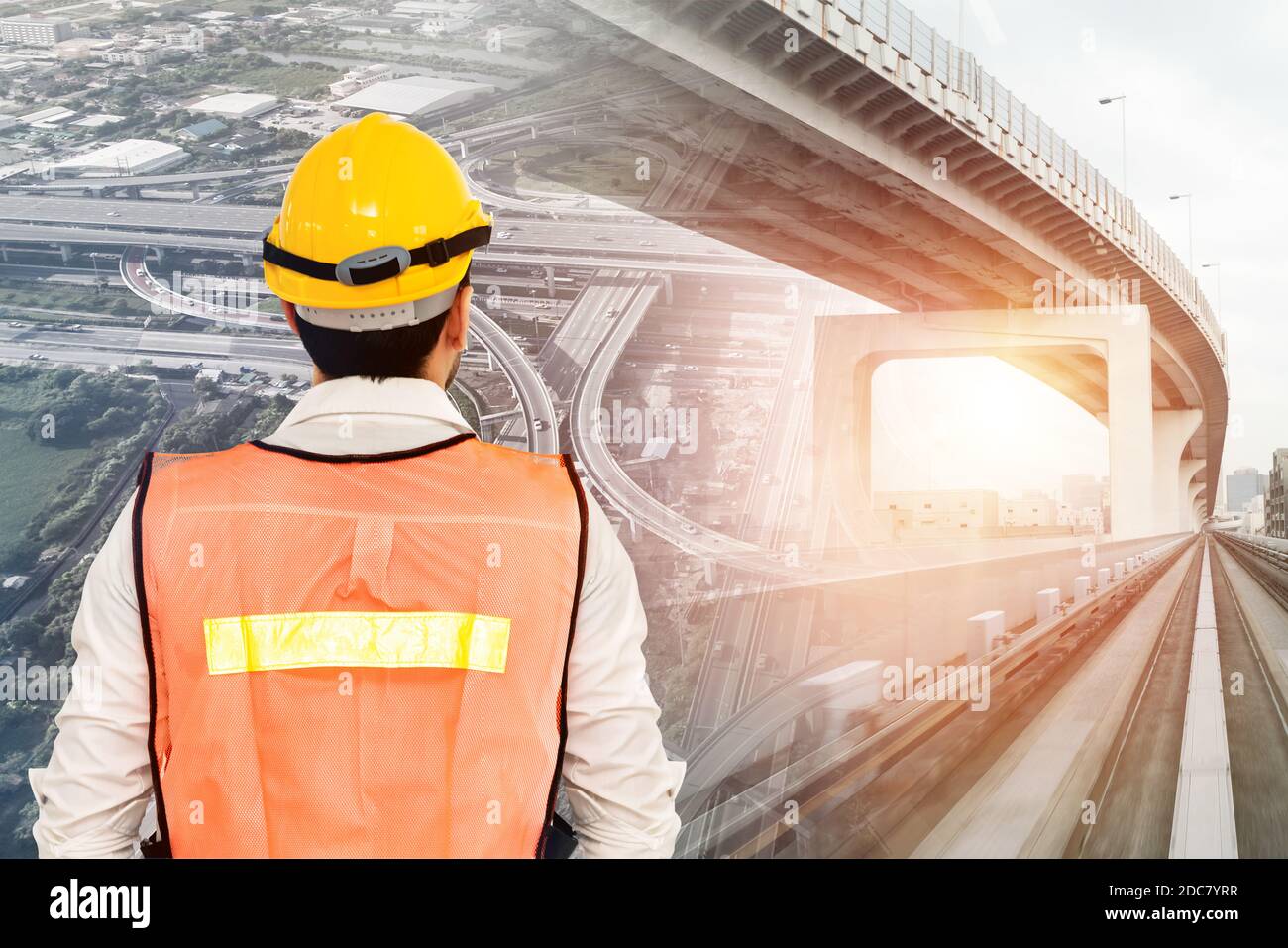Industry worker or engineer working on industry project at work site. Engineering people solution service concept. Stock Photo