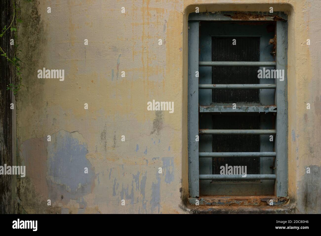 old dilapidated wooden window in a wall Stock Photo - Alamy
