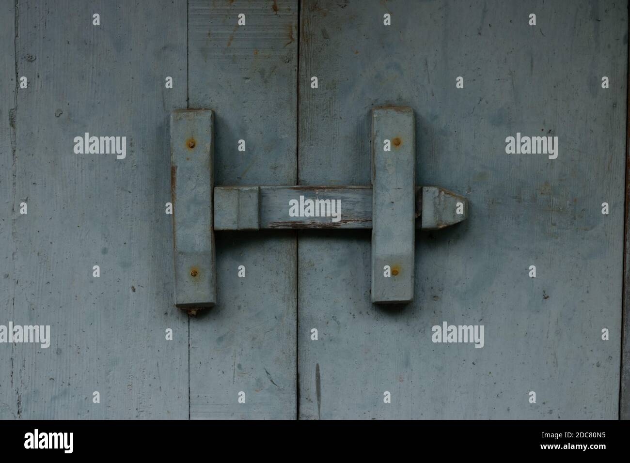old wooden door with wooden lock Stock Photo - Alamy