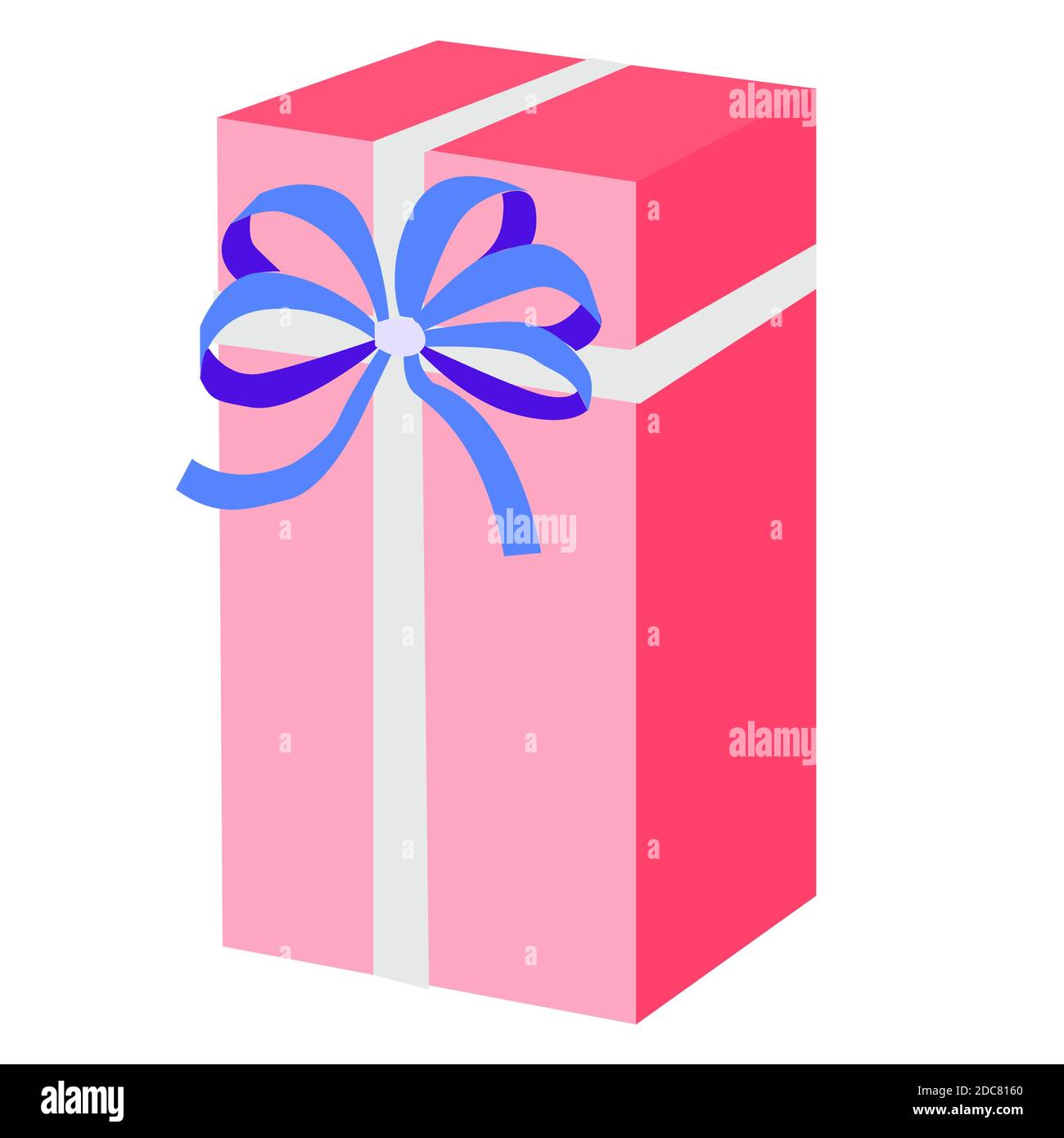 Christmas and new year s day red gift box white background vector 