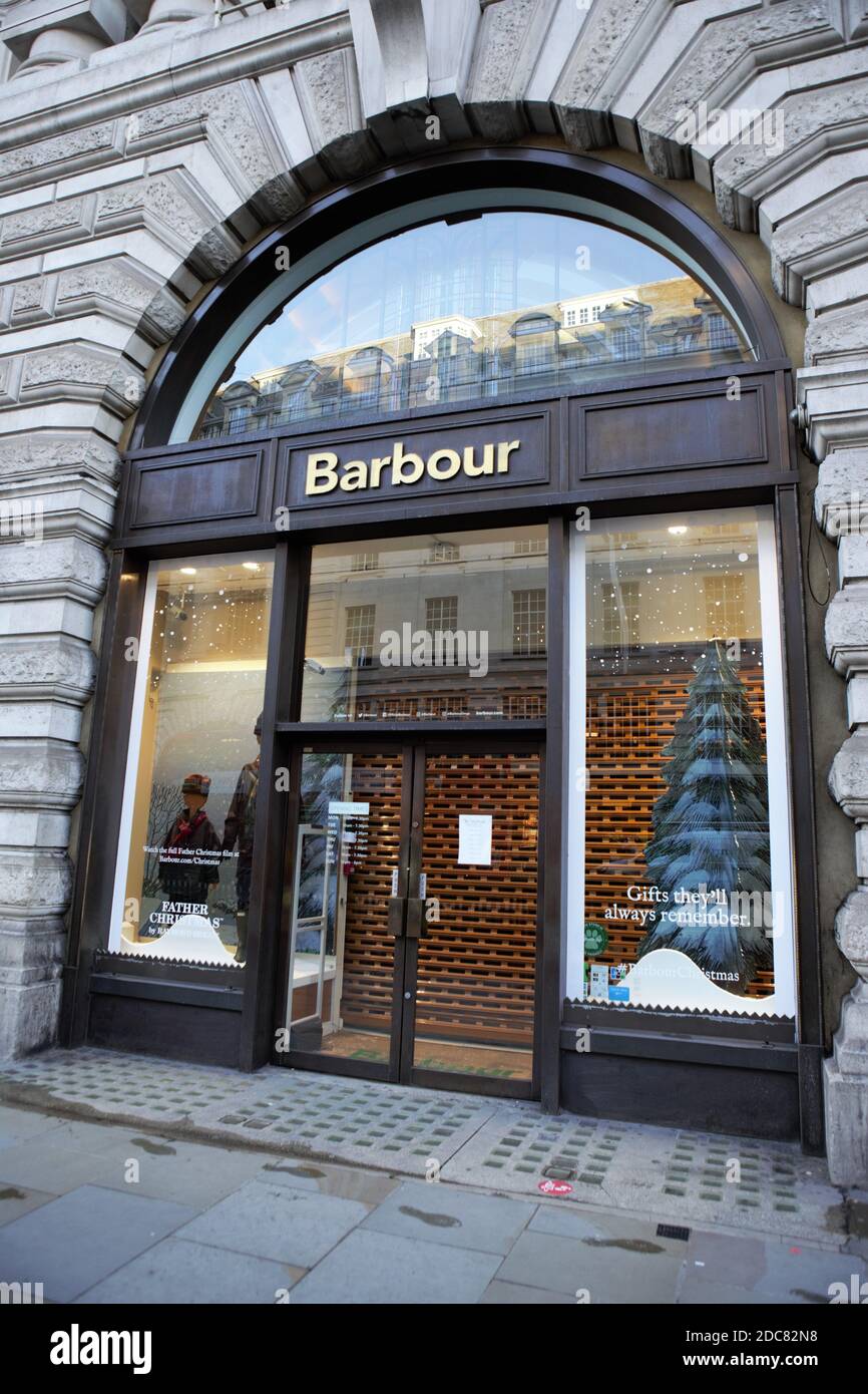 Barbour shop in regent street hi-res stock photography and images - Alamy