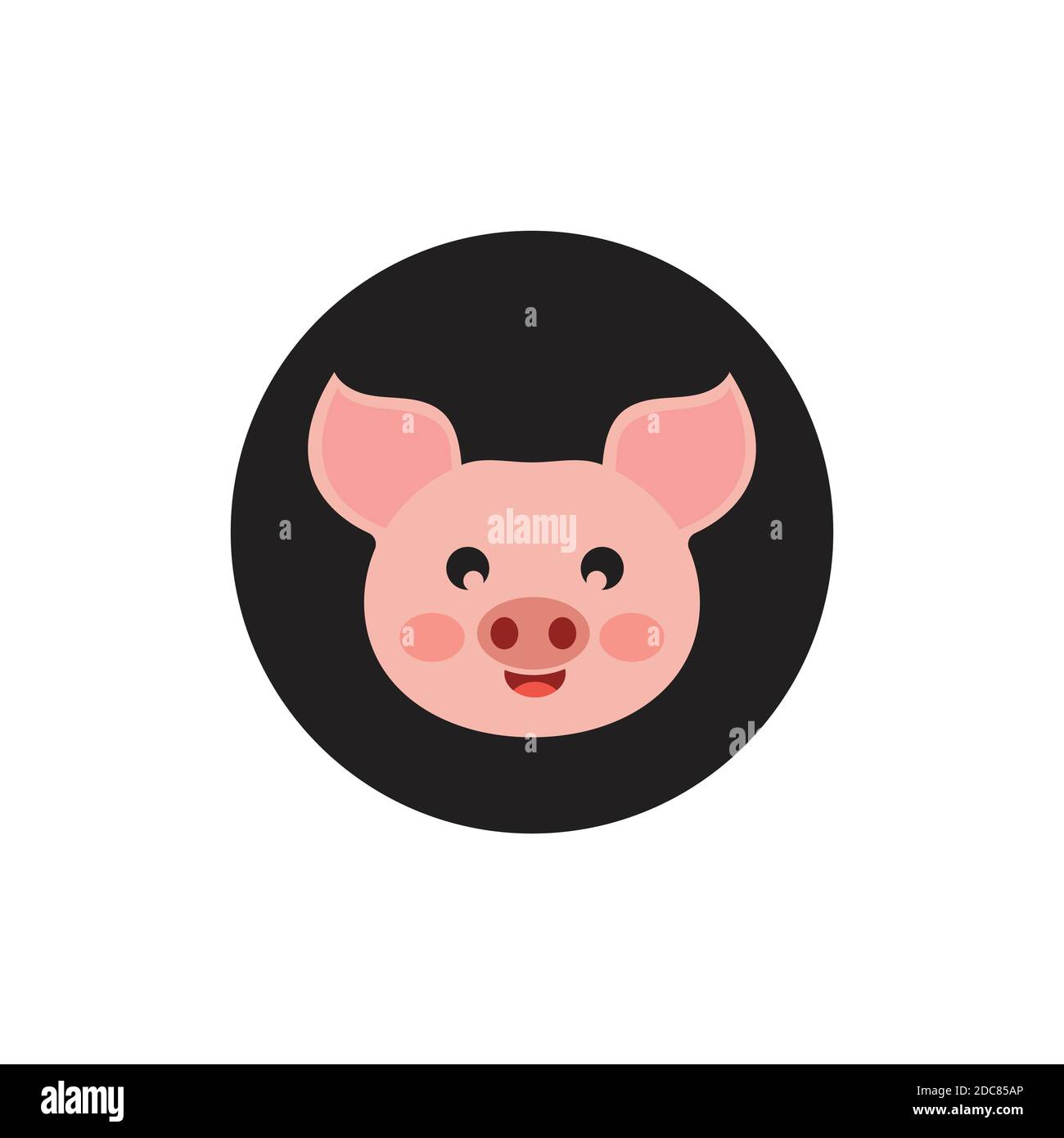 pig head vector icon logo Stock Vector Image & Art - Alamy