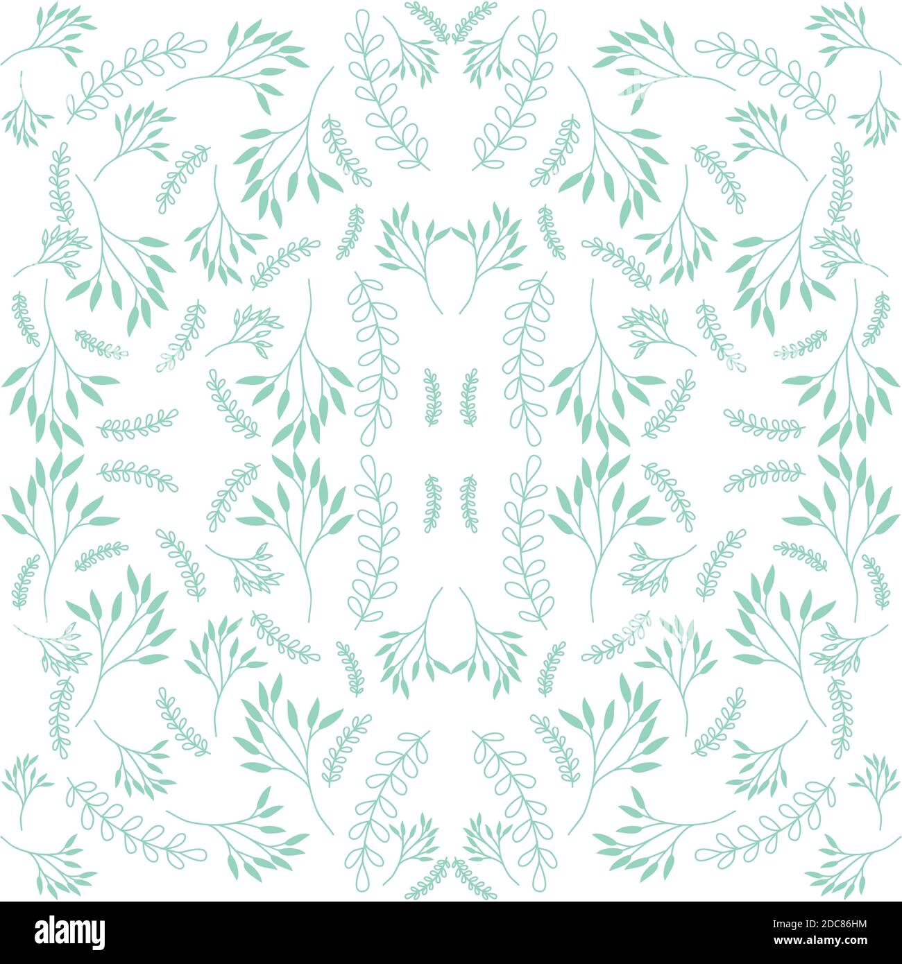 leaves and branches seamless pattern, vector illustration Stock Vector ...