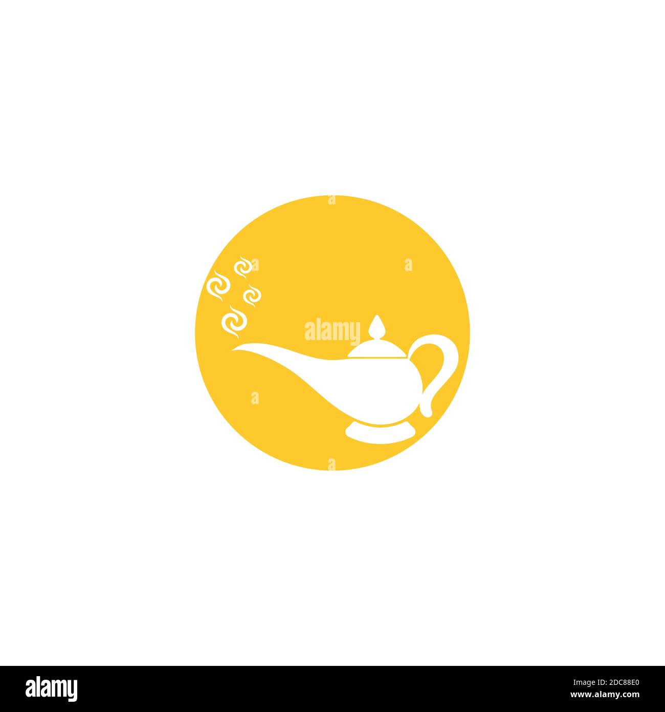 Magic lamp logo vector illustration design Stock Vector
