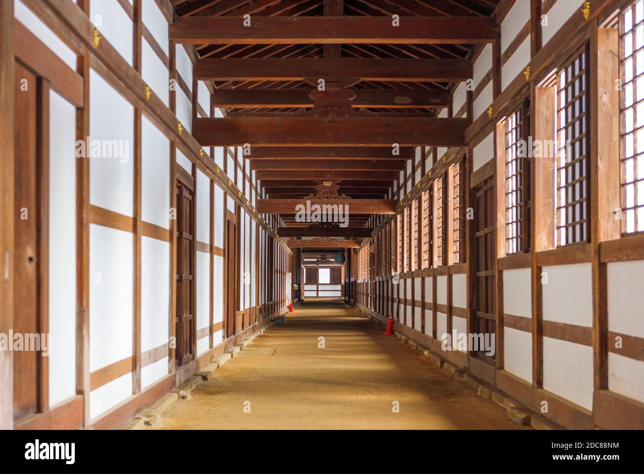TAKAOKA, JAPAN - JANUARY 30, 2017: An interior hallway of Zuiryuji Temple. The complex dates from 1613. Stock Photo