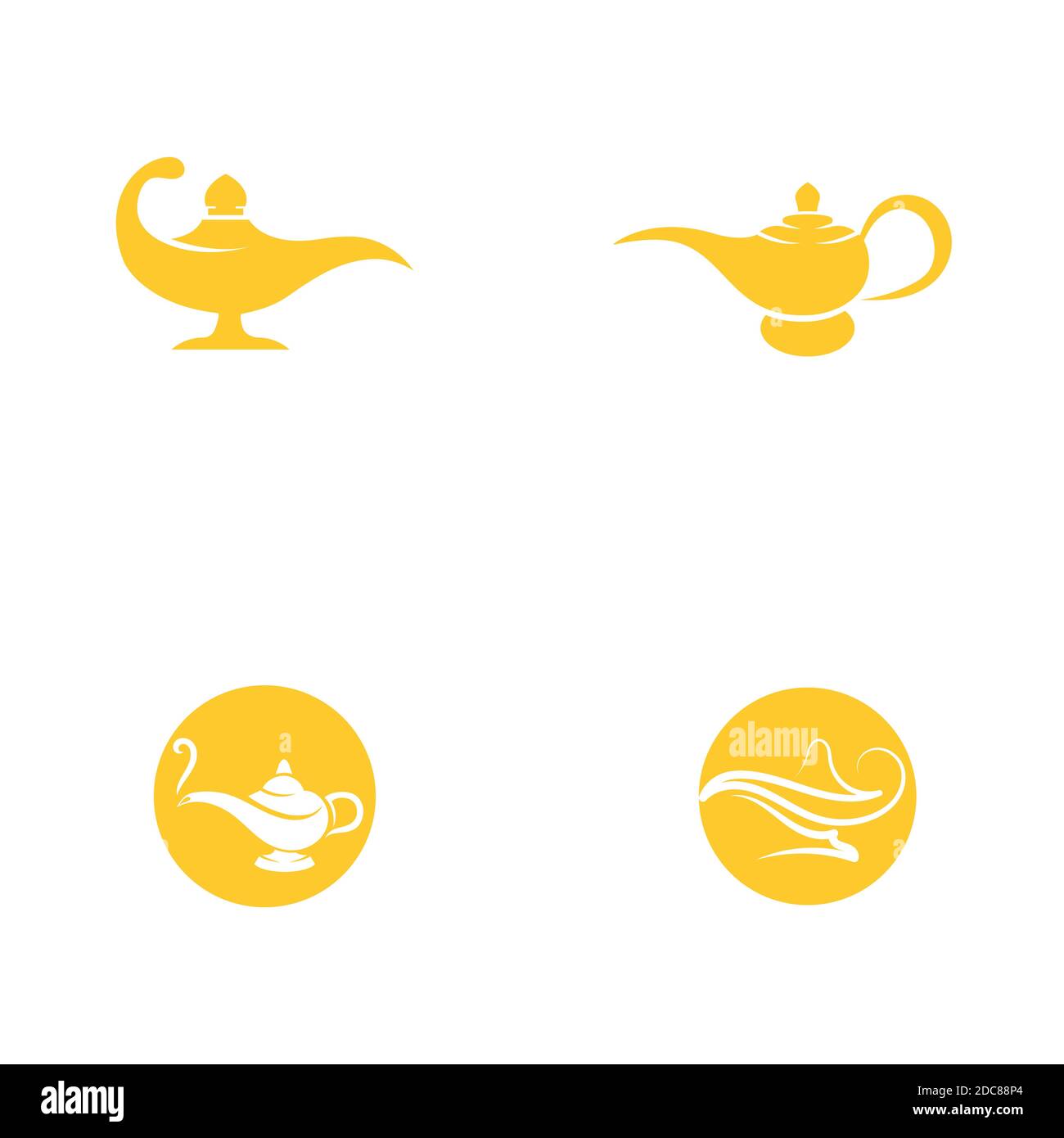 Magic lamp logo vector illustration design Stock Vector Image & Art - Alamy
