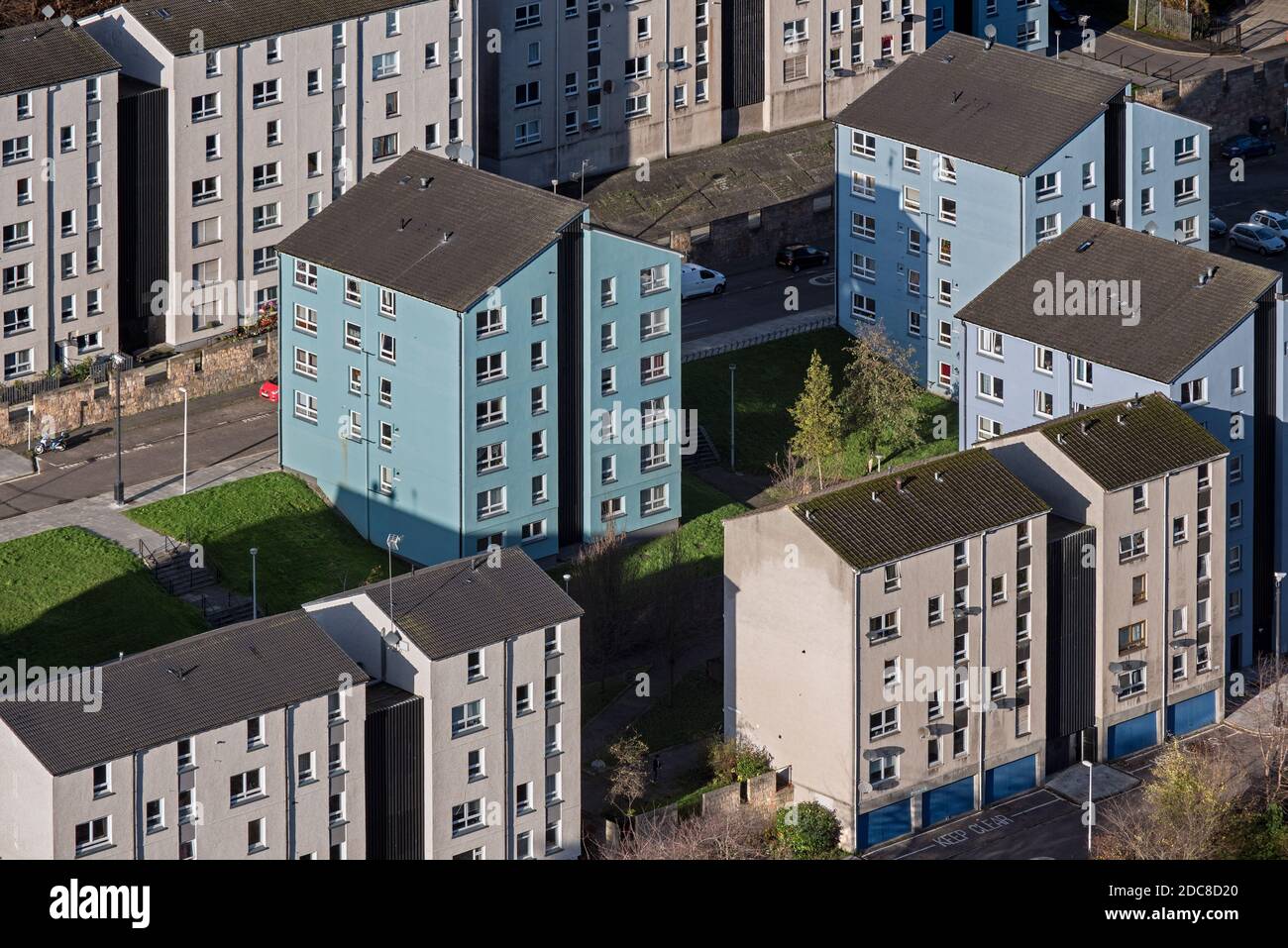 Dumbiedykes housing estate seen from Salisbury Crags, Edinburgh