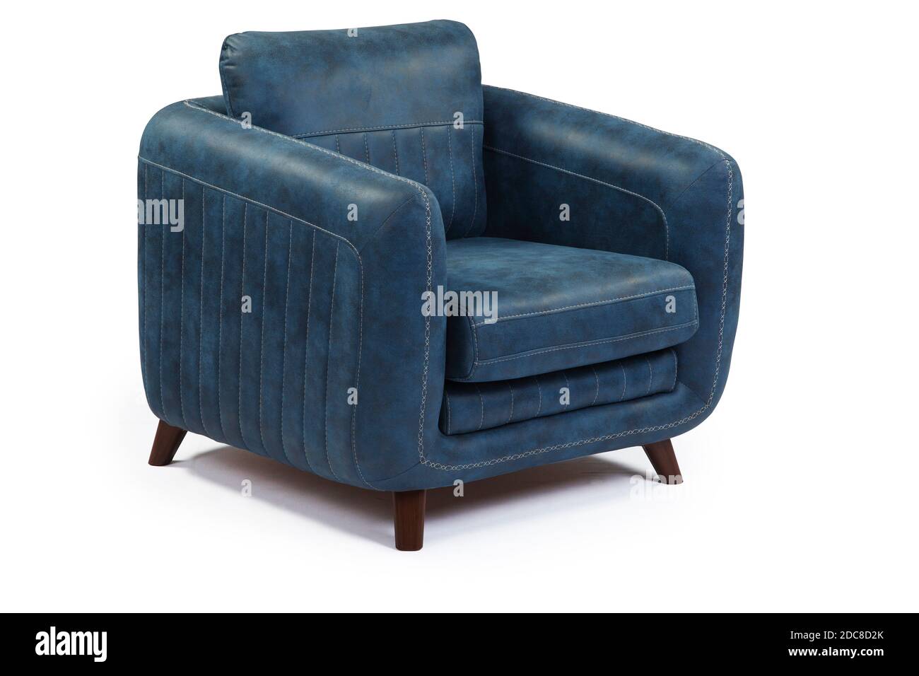 Single sofa modern comfort on white background . corner view Stock