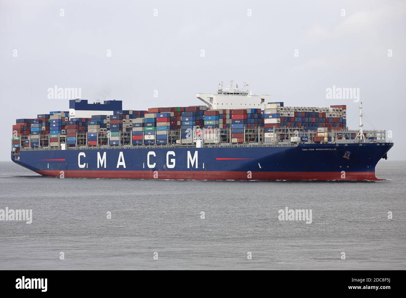 The container ship CMA CGM Bougainville will pass Cuxhaven on August 20 ...