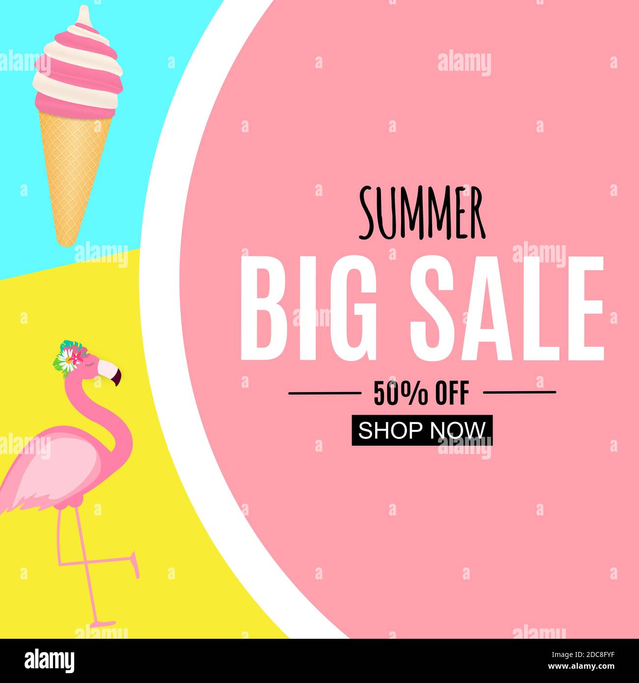 Abstract Summer Sale Background. Illustration Stock Photo - Alamy