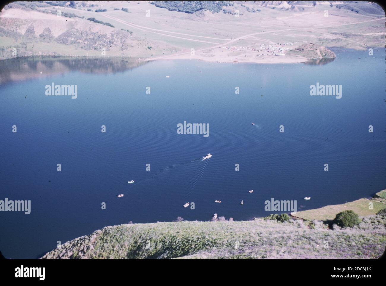 Santa Felicia Dam, 1955-56, Lake Piru, Ventura County Stock Photo - Alamy