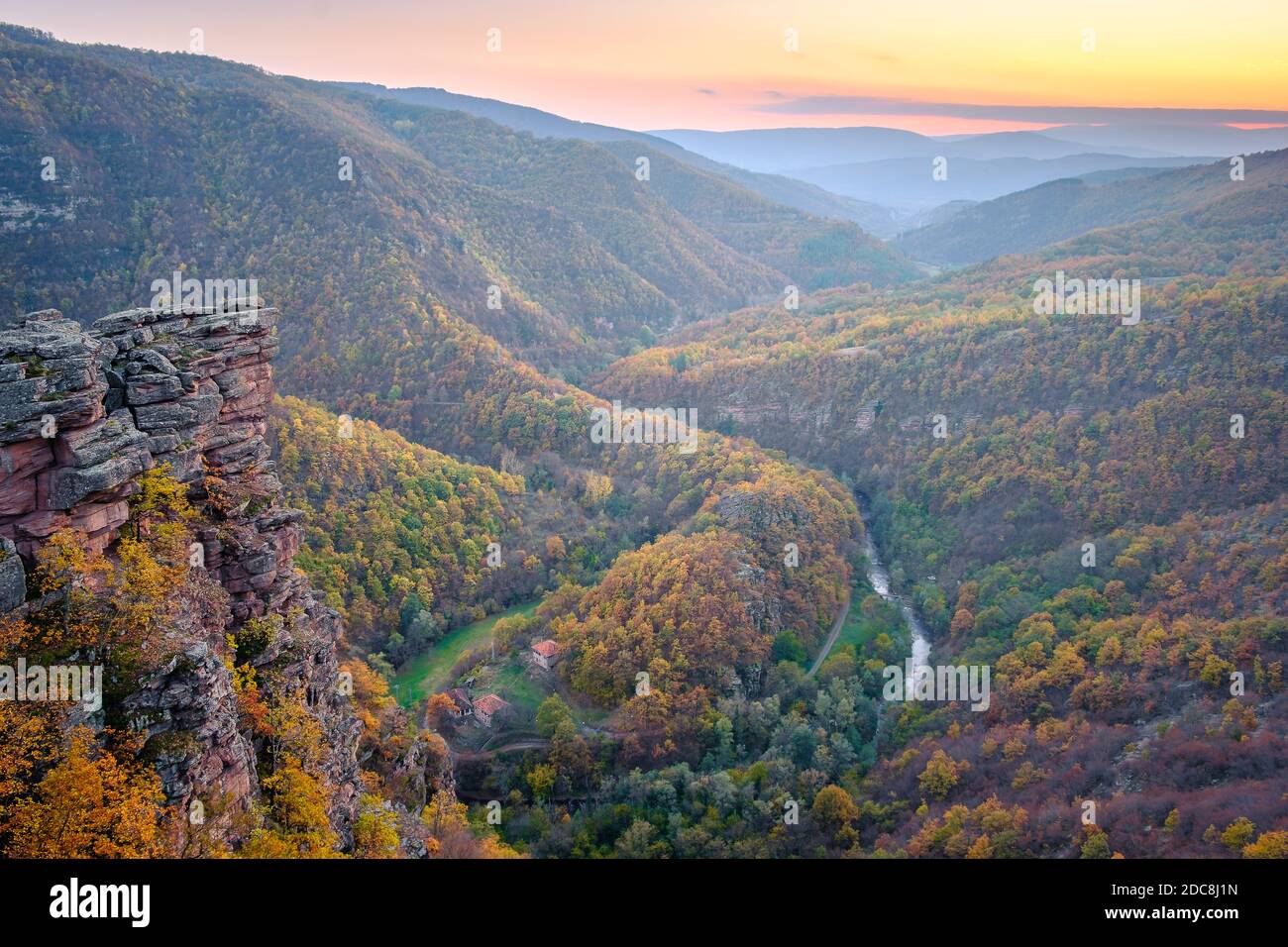 Amazing view from Tumba vantage point on a canyon with meandering river