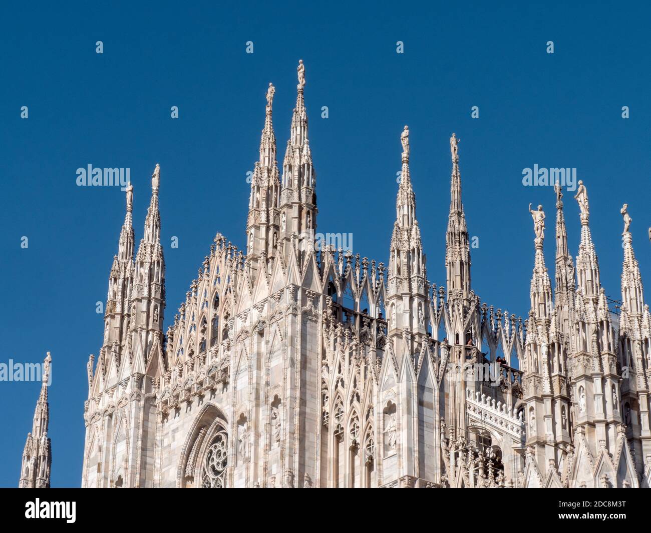 Exterior detail of the façade of Milan Cathedral - Duomo di Milano - Milan, Lombardy, Italy, EU Stock Photo