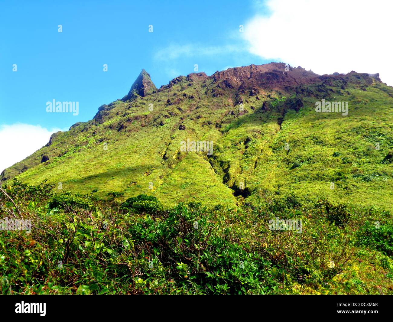 The flanks of the volcano 'La Soufrière' near Saint-Claude, Guadeloupe Stock Photo