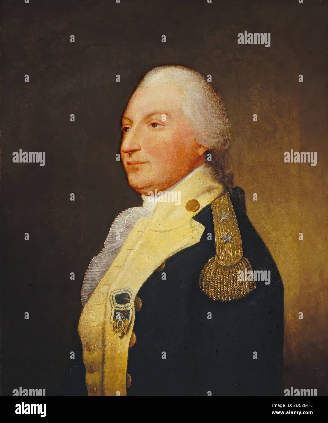 Robert Edge Pine, (painter), American, 1730 - 1788, General William Smallwood, 1785/1788, oil on canvas, overall: 73.8 x 61.1 cm (29 1/16 x 24 1/16 in.), framed: 93 x 80.7 x 10.2 cm (36 5/8 x 31 3/4 x 4 in Stock Photo