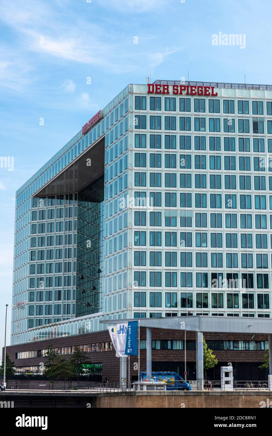 Hamburg, Germany - August 23, 2019: Facade of the Der Spiegel headquarters  in Ericusspitze, Hamburg, Germany Stock Photo - Alamy