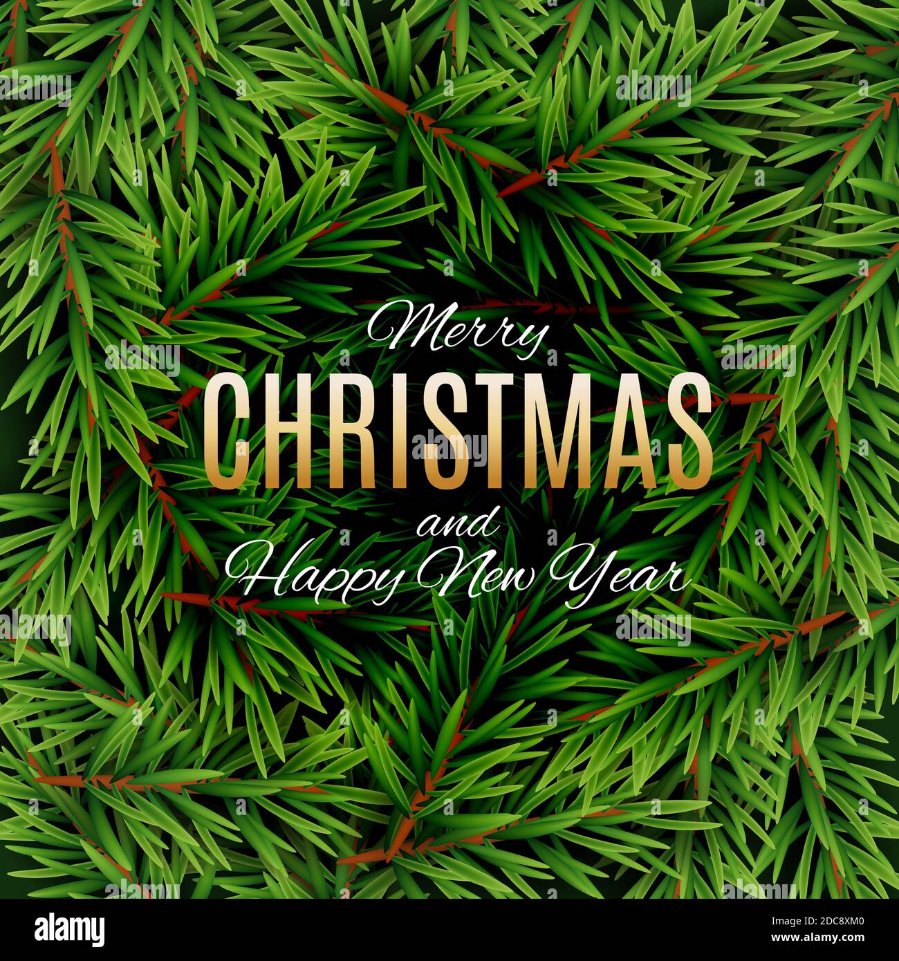 Merry Christmas and New Year Background. Illustration Stock Photo - Alamy