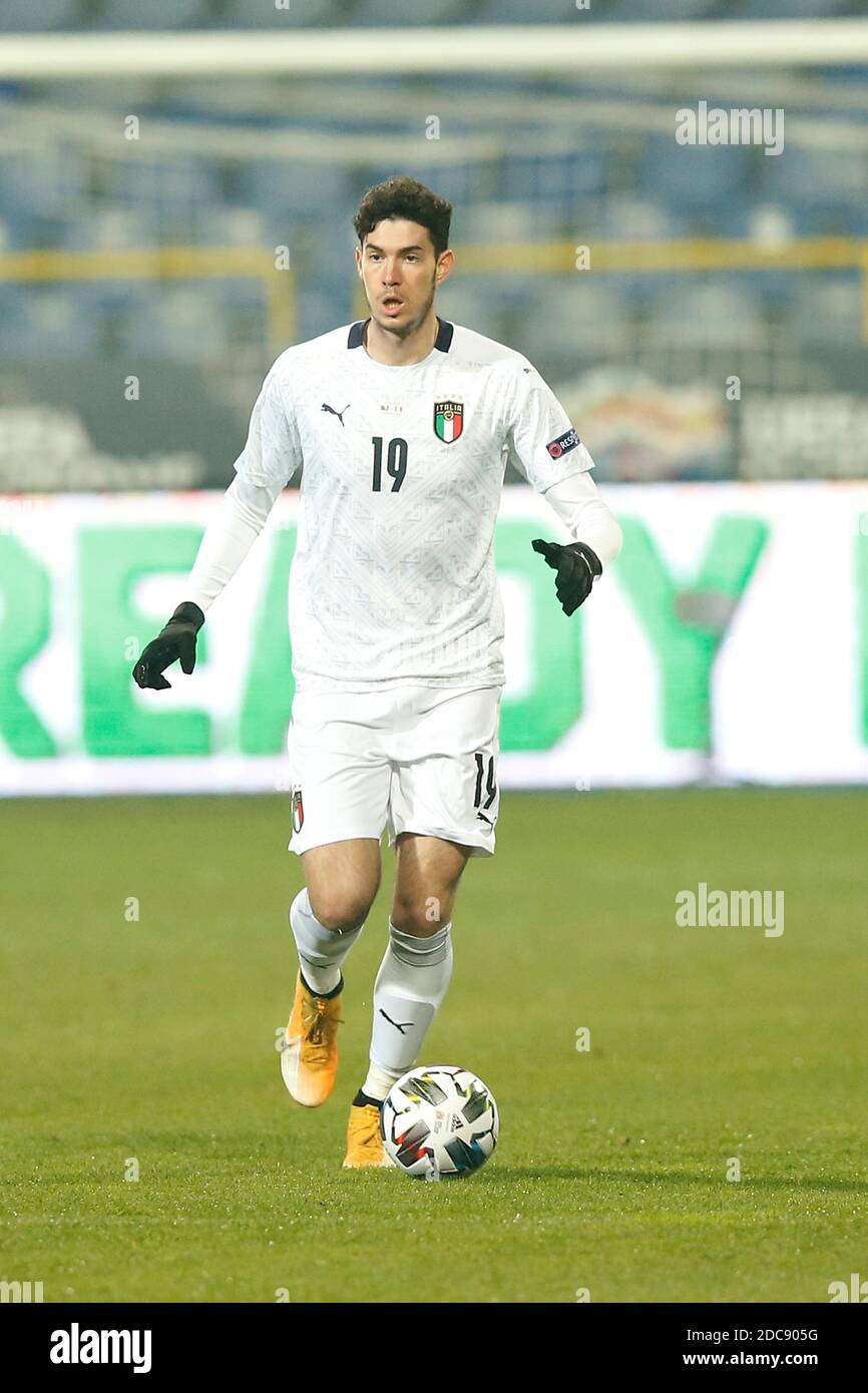 Italys Alessandro Bastoni control ball during UEFA Nations League ...