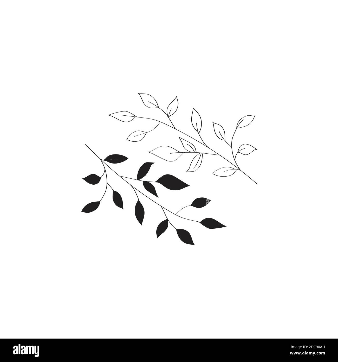 Nature design elements classic flower leaf sketch vectors stock in format  for free download 186MB