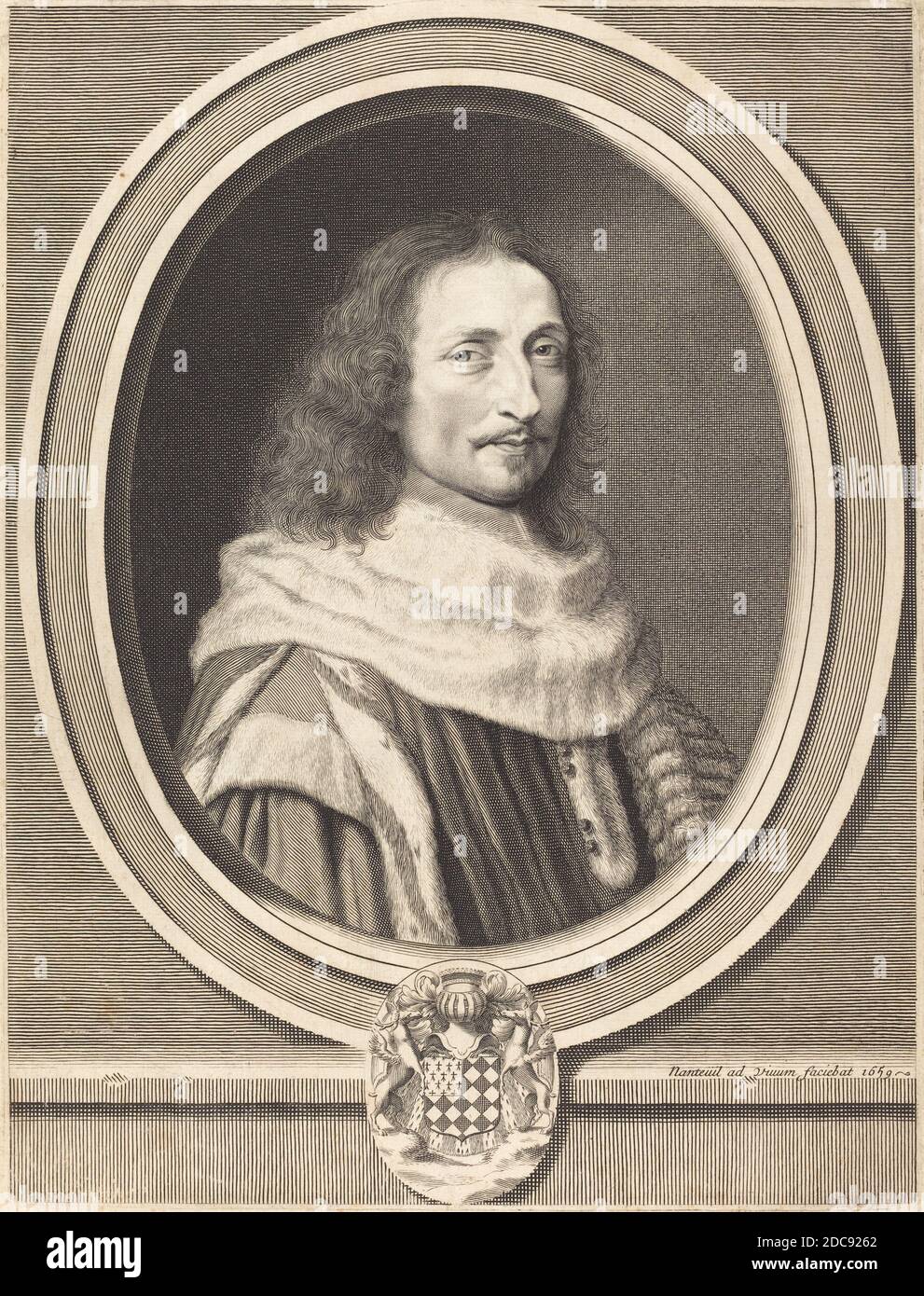 Robert Nanteuil, (artist), French, 1623 - 1678, Guillaume de Lamoignon, 1659, engraving Stock Photo