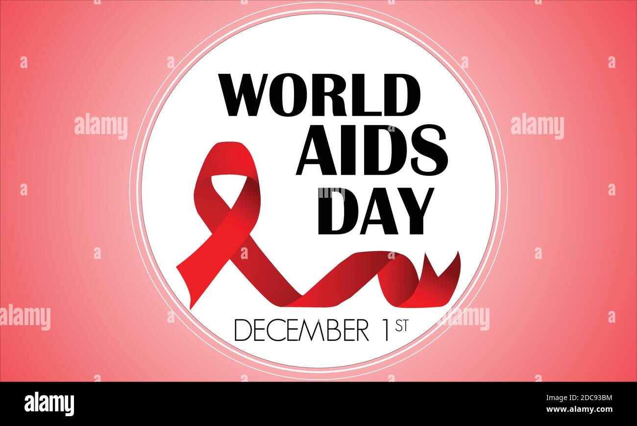 World Aids Day Banner Vector Design With Symbol Stock Vector