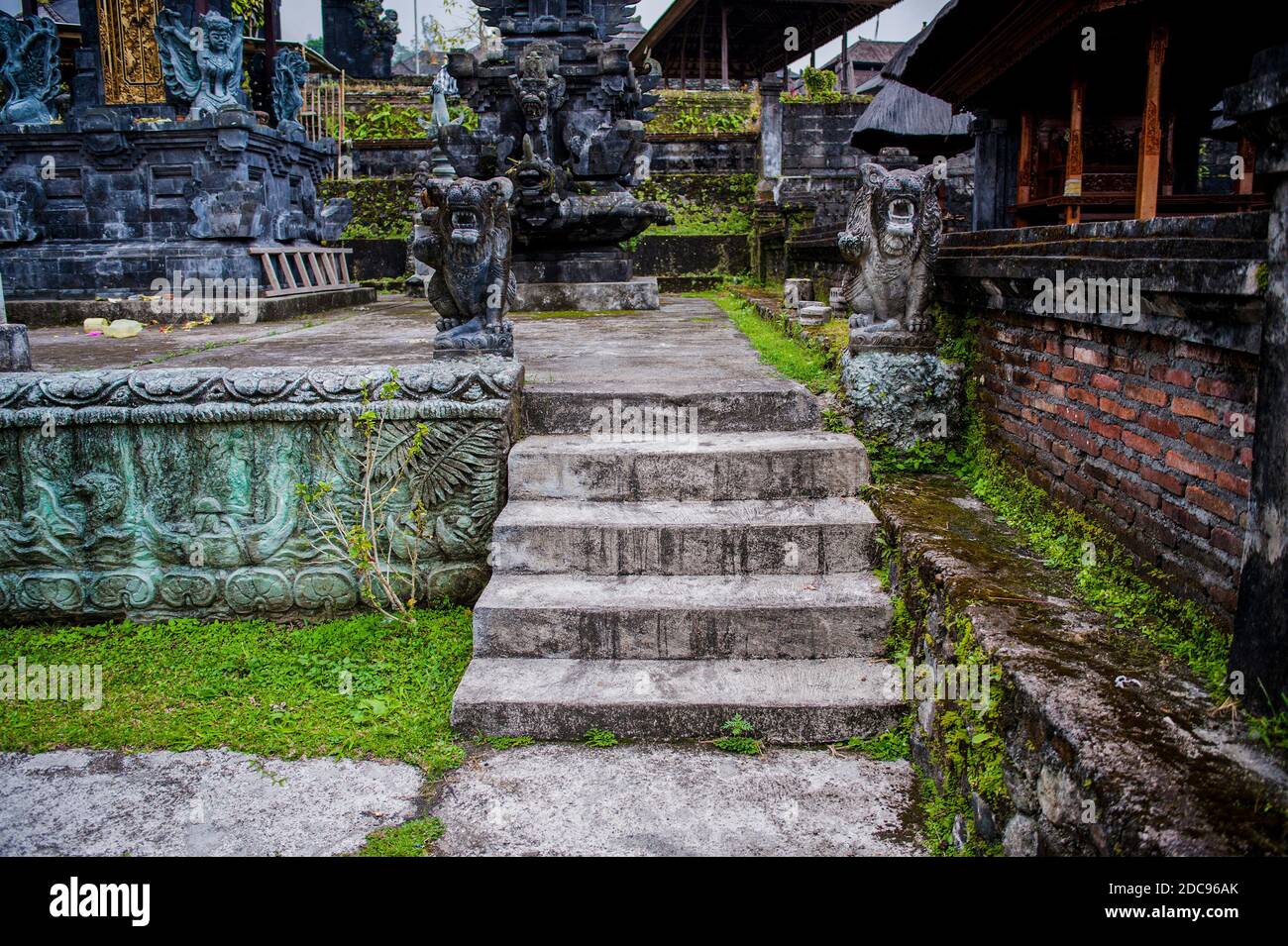 Steps Detail at Besakih Temple (Mother Temple of Besakih, Pura Besakih), Bali, Indonesia, Asia Stock Photo
