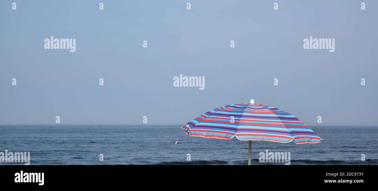 beach umbrella in the sand dune beach along the Atlantic ocean coast Stock Photo Alamy