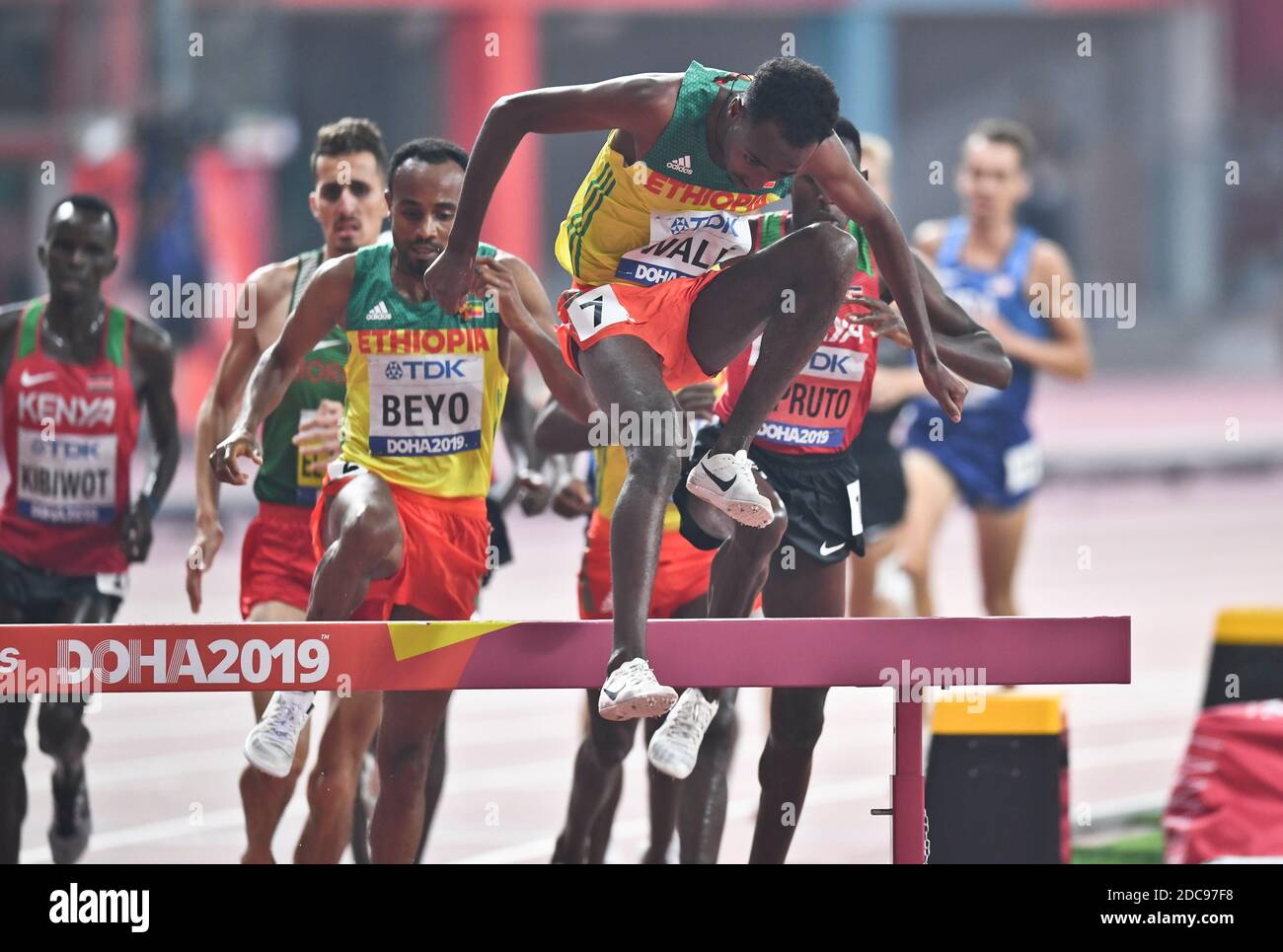 Getnet Wale (Ethiopia).3000 Metres Steeplechase final. IAAF World Athletics Championships, Doha 2019 Stock Photo