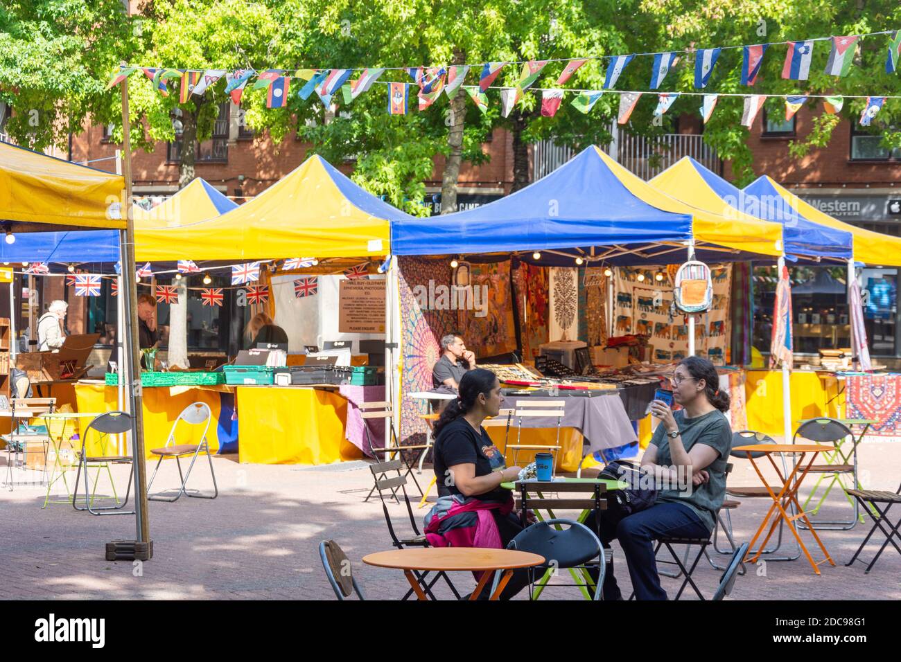 Gloucester Green Outdoor Market, Gloucester Green Town Square, Oxford, Oxfordshire, England, United Kingdom Stock Photo