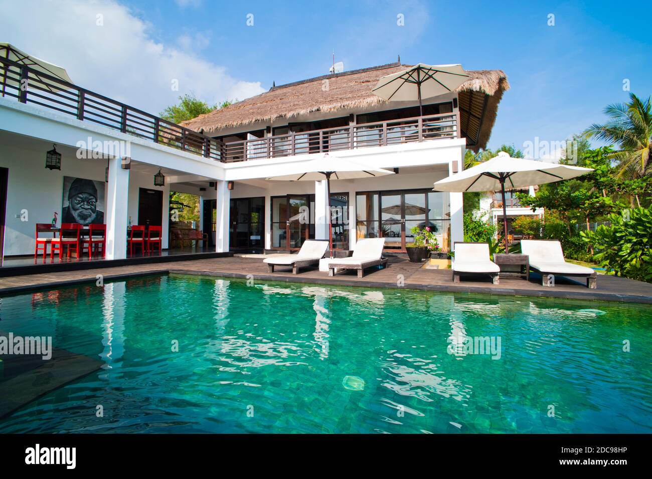 Luxury Accommodation on Gili Trawangan, Gili Isles, Indonesia, Asia Stock Photo
