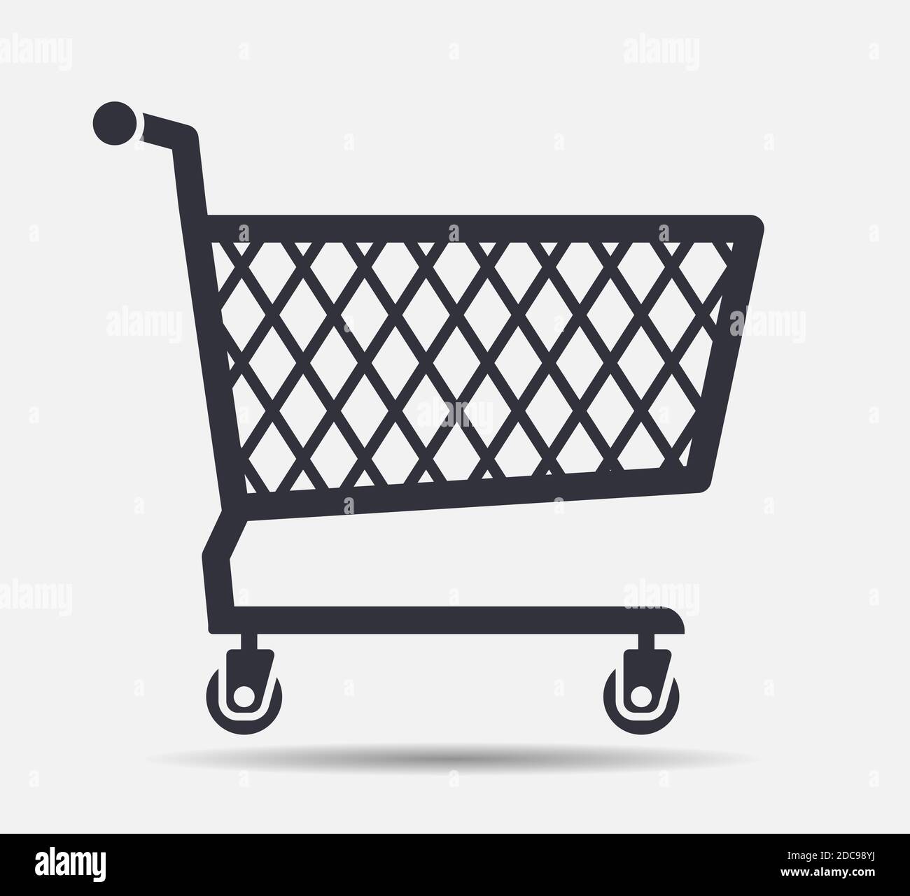 Detailed shopping cart icon and buy symbol for shop and sale Stock