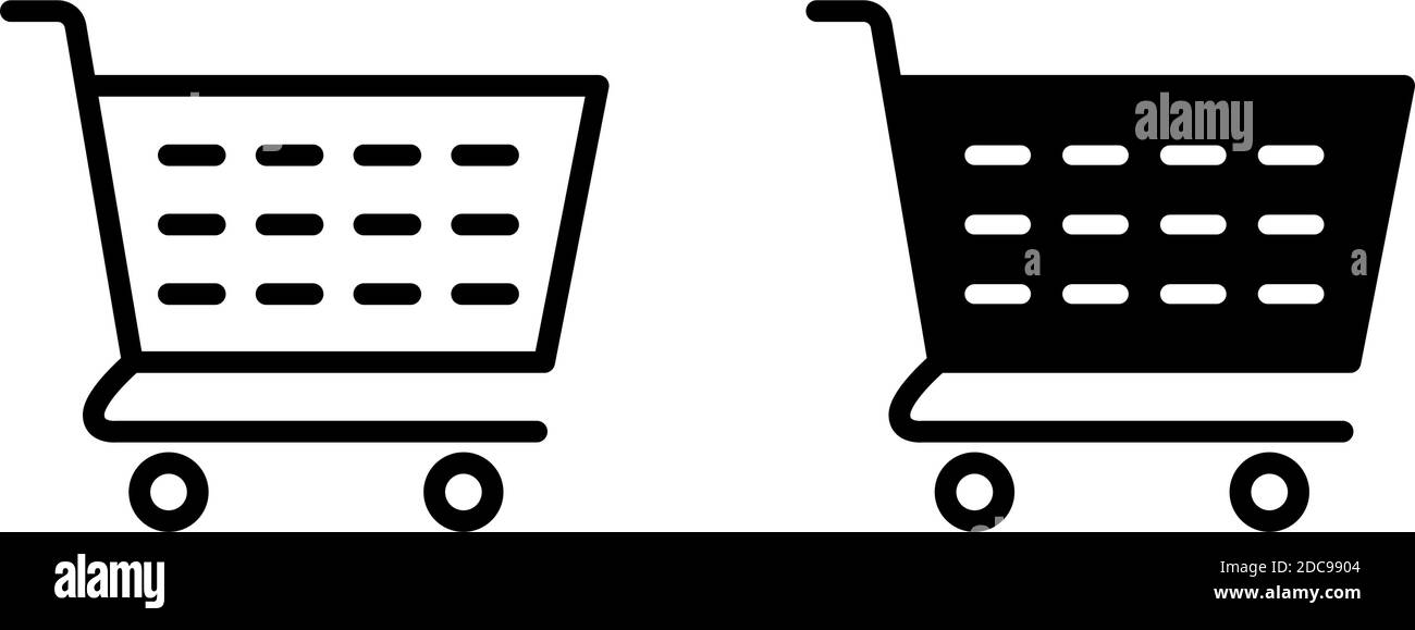 Shopping cart icon or sale buy and shop symbol Stock Vector