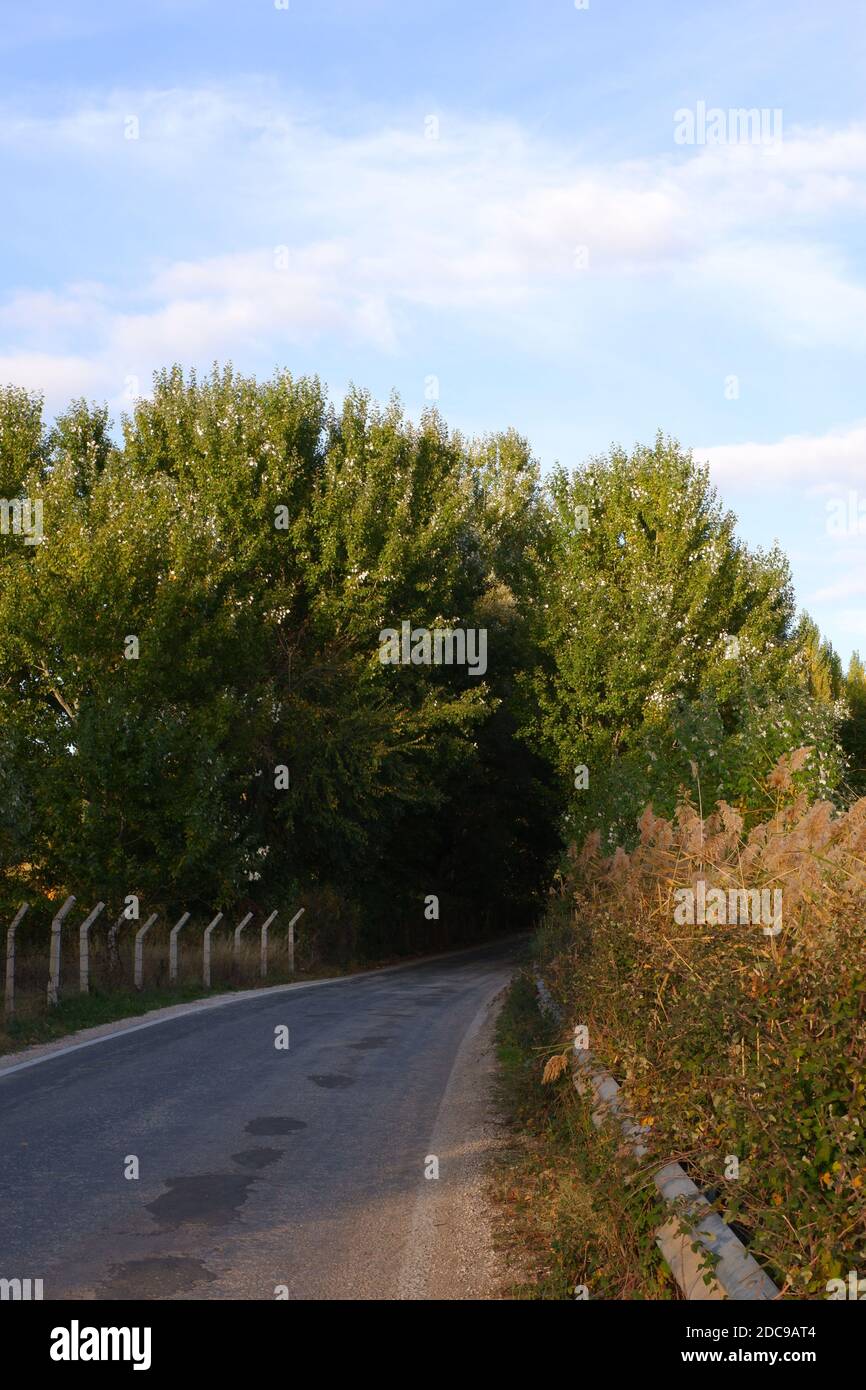 Country road orange cloudy hi-res stock photography and images - Alamy