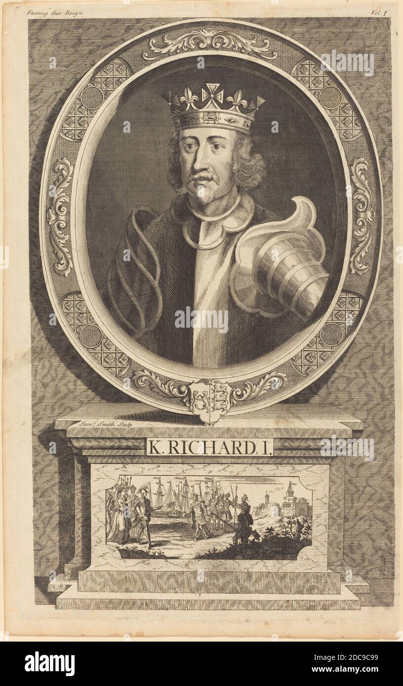 James Smith, (artist), British, active 1733, King Richard I, etching and engraving Stock Photo