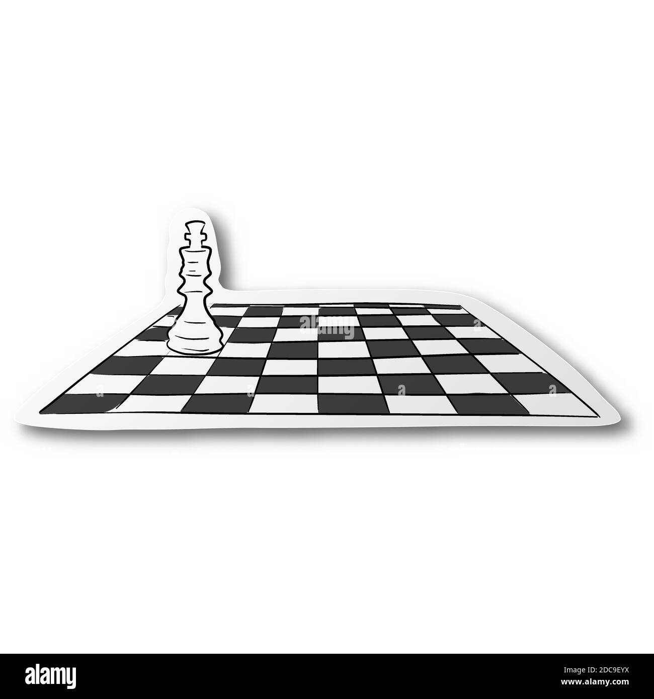 Set of chess pieces sketch. hand-drawn black chess game. Vector  illustration. Stock Vector