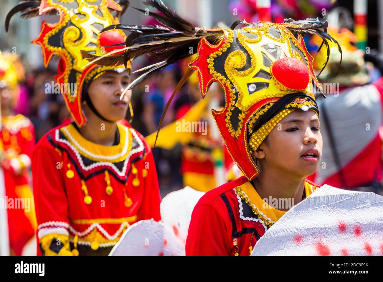 Colorful dancers during the Kadayawan Festival in Davao City