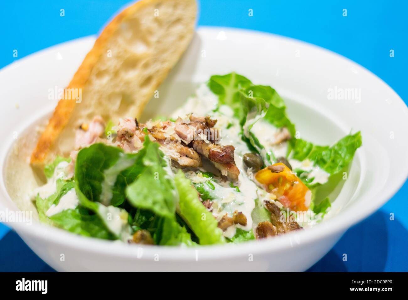 Healthy salad at a cafe restaurant in Baler, Philippines Stock Photo