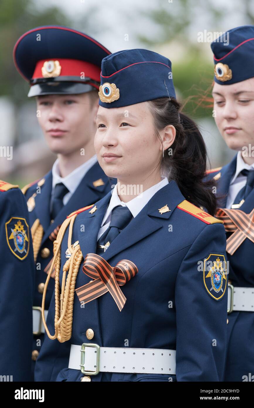 Cadets in uniform of Cadet Class of Investigative Committee of Russia ...